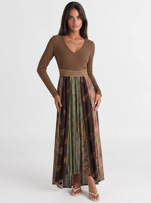 Amelia | Patchwork Maxi Dress
