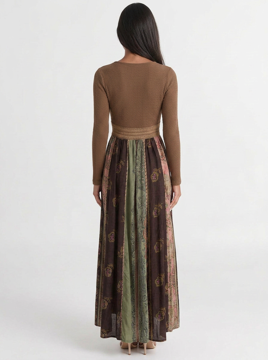 Amelia | Patchwork Maxi Dress