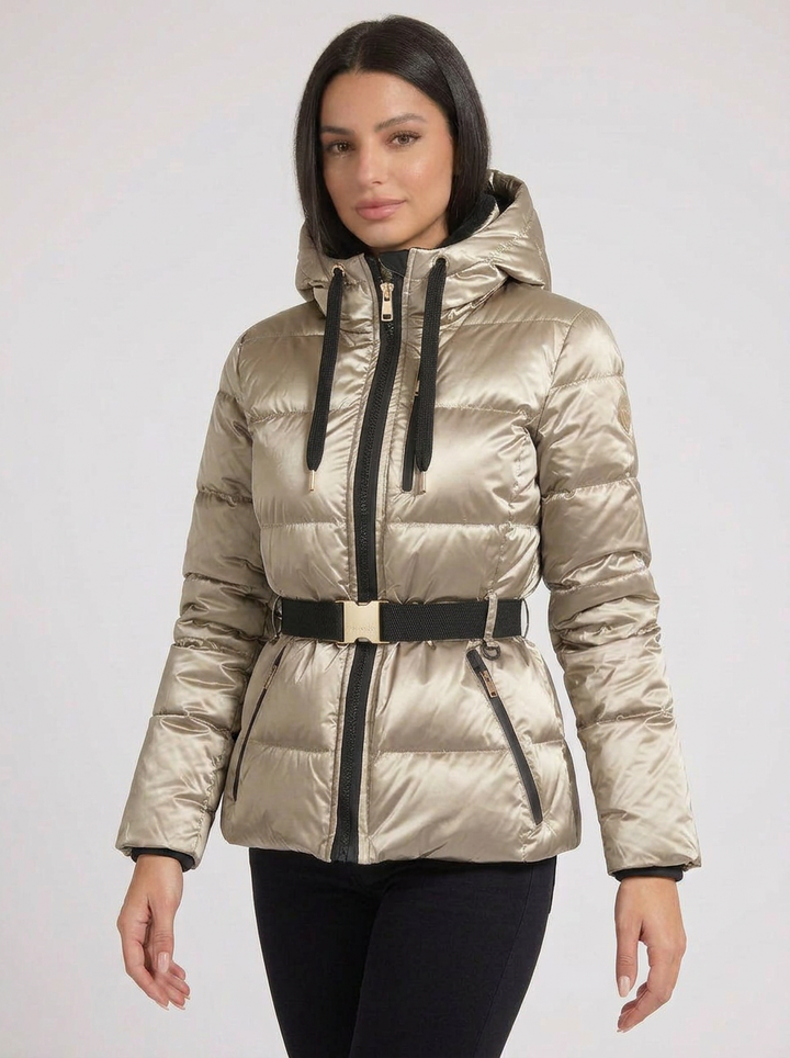 Amelia | Women's Puffer Ski Jacket With Belt