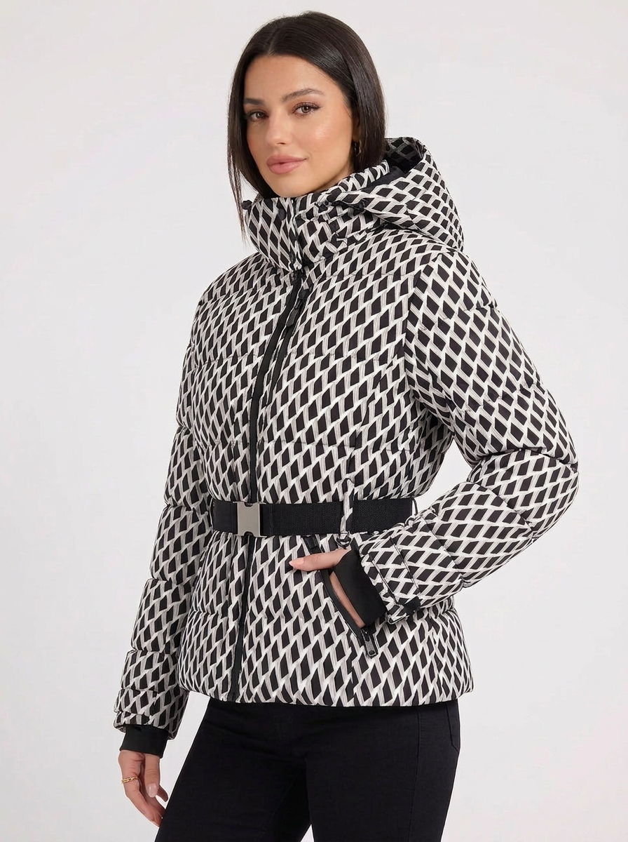 Amelia | Women's Puffer Ski Jacket With Belt