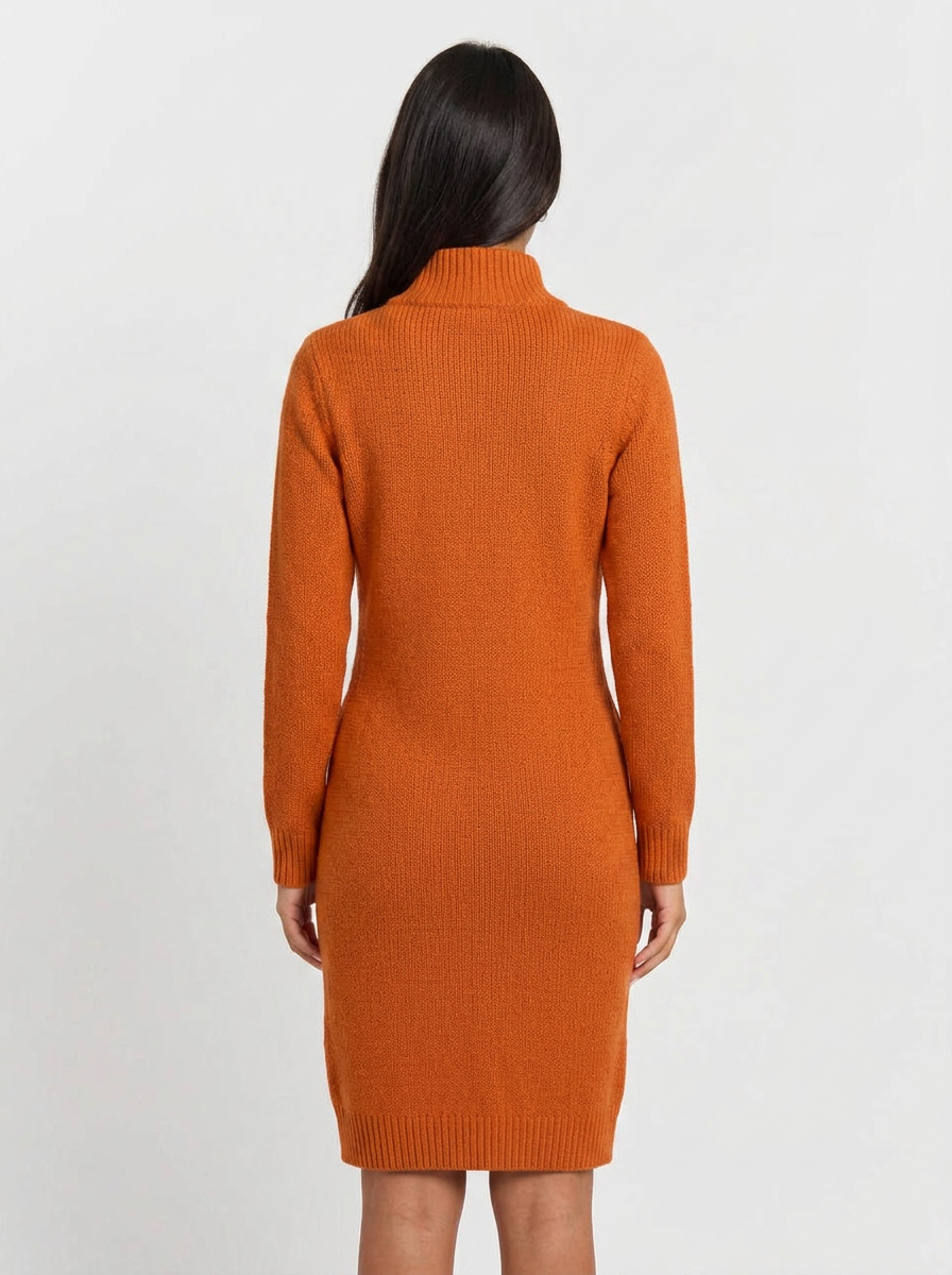 Aria | Women's Winter Dress Midi Turtleneck