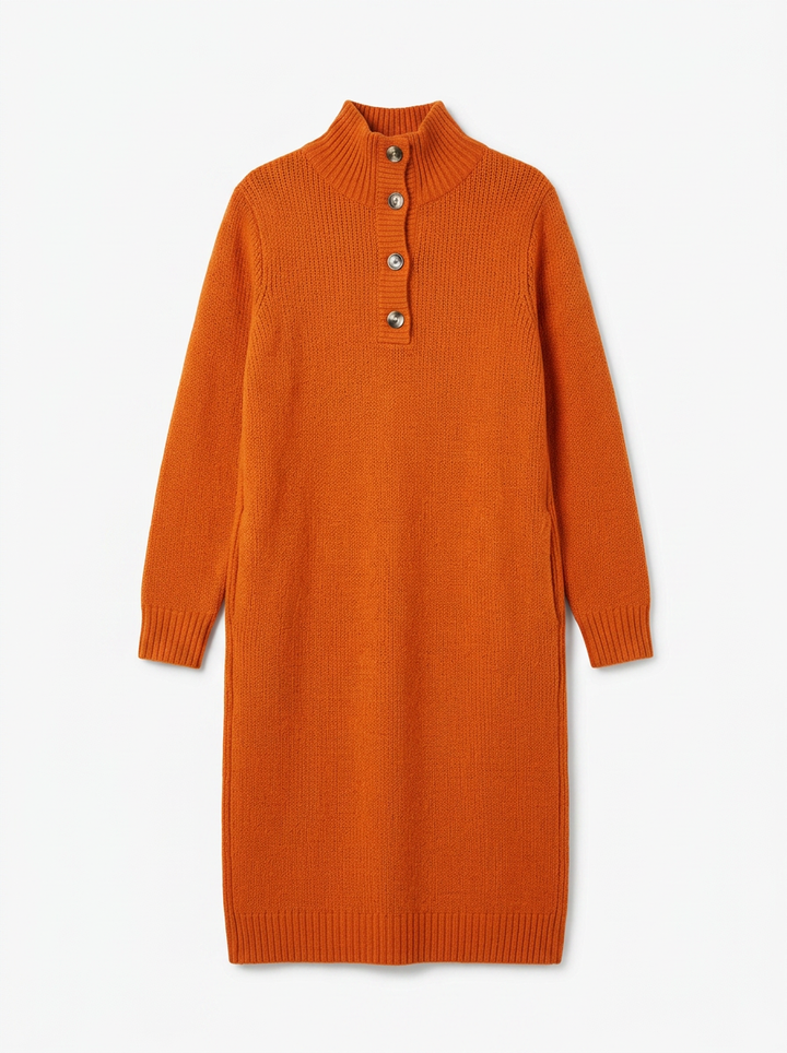 Aria | Women's Winter Dress Midi Turtleneck