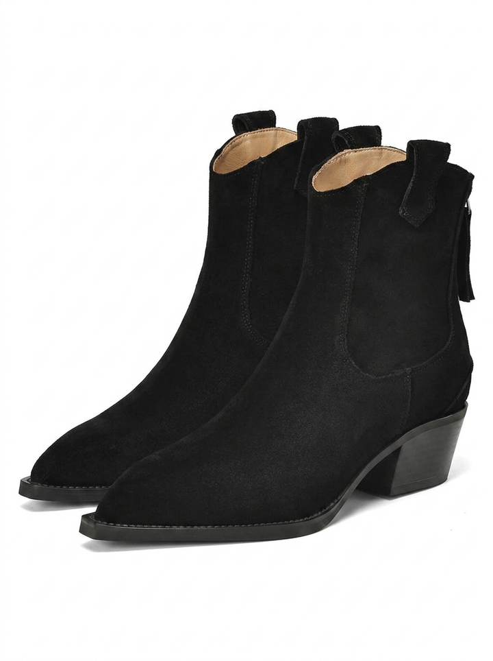 Astra | Women's Suede Ankle Boots Pointed Toe