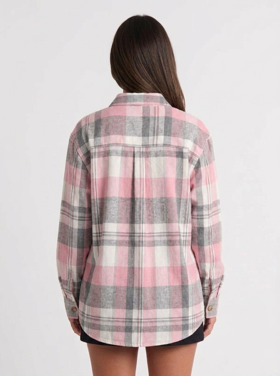 Ava | Women's Oversized Plaid Flannel Shirt