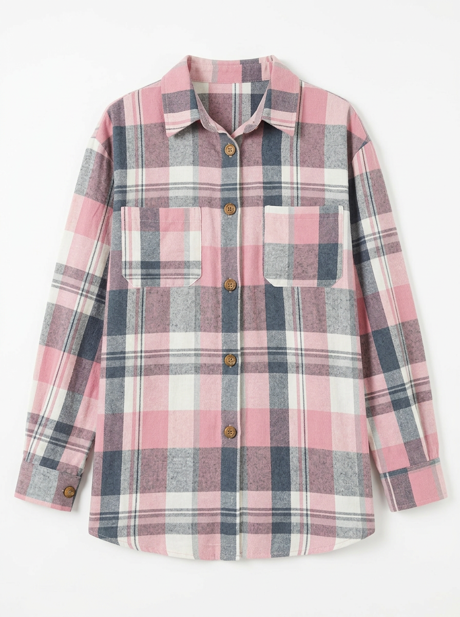 Ava | Women's Oversized Plaid Flannel Shirt
