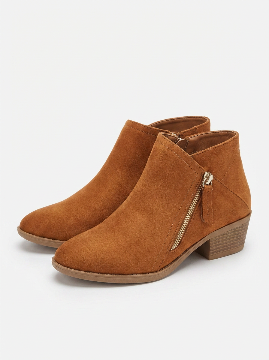 Bailey | Women's Suede Side Zip Ankle Orthopedic Boots
