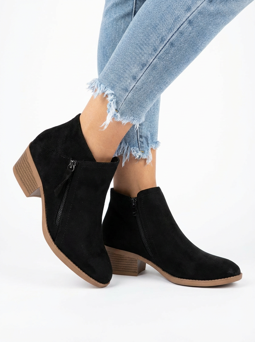Bailey | Women's Suede Side Zip Ankle Orthopedic Boots 4