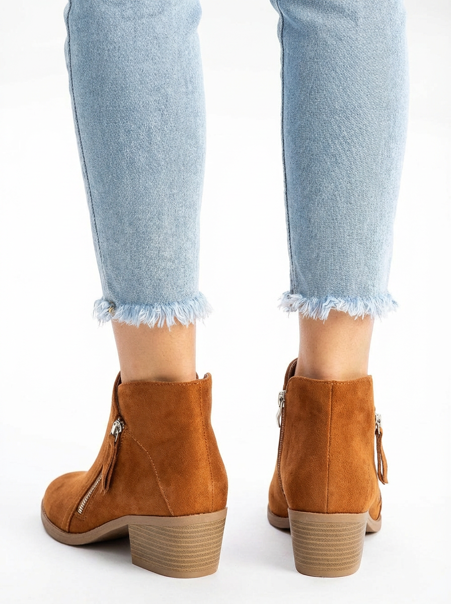 Bailey | Women's Suede Side Zip Ankle Orthopedic Boots 6