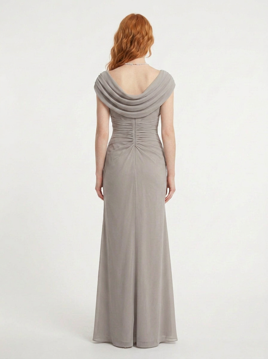 Bea | Cowl Neck Ruched Maxi Dress