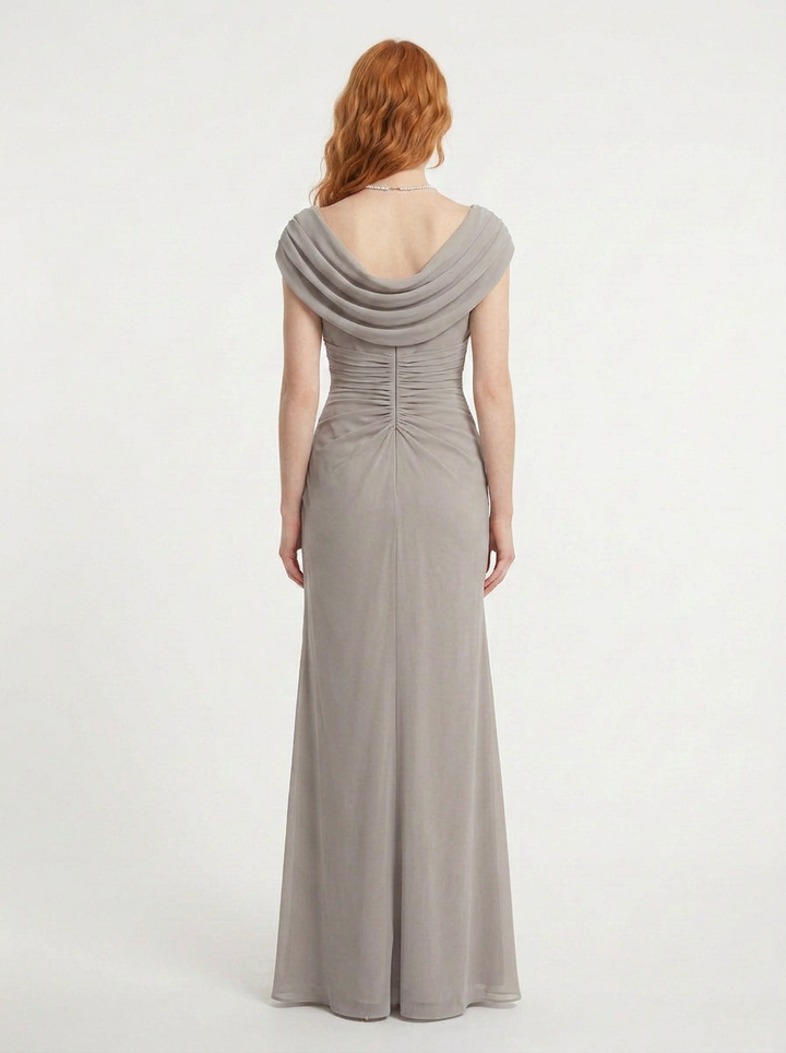 Bea | Cowl Neck Ruched Maxi Dress