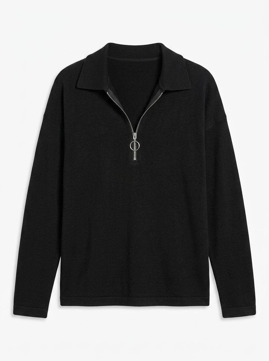 Bea | Women's Half Zip Long Sleeve Knit Top