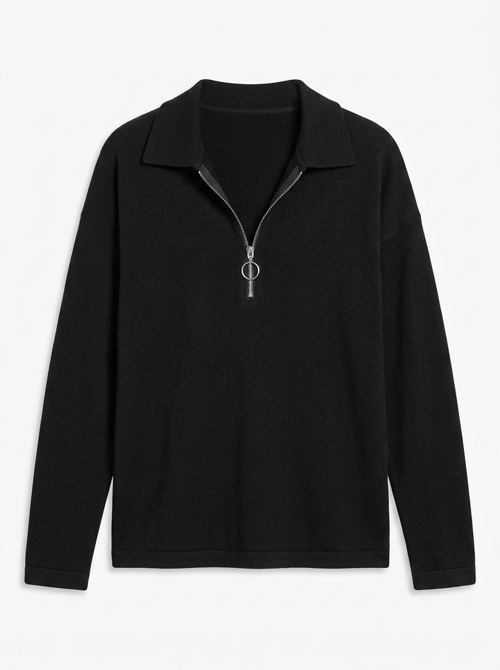 Bea | Women's Half Zip Long Sleeve Knit Top