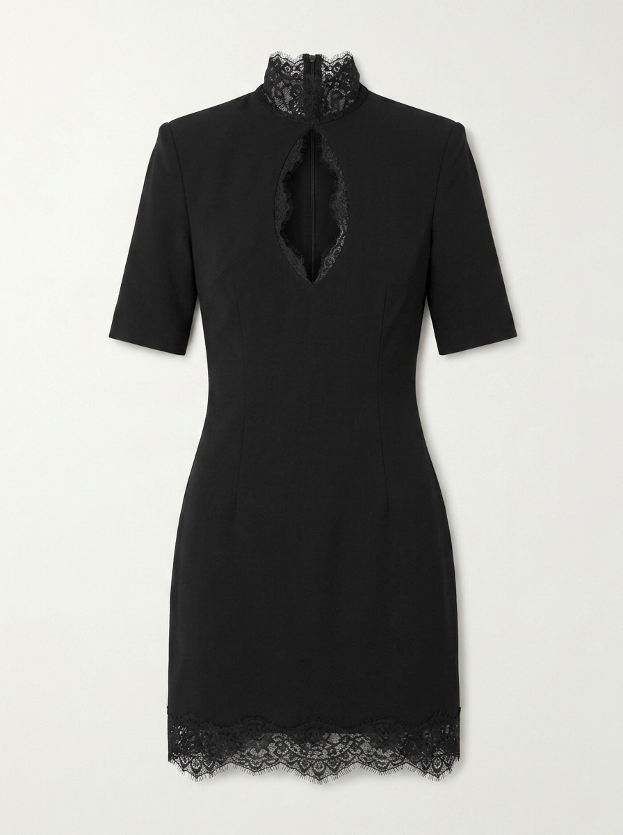Bella | Lace Trim Mini Dress