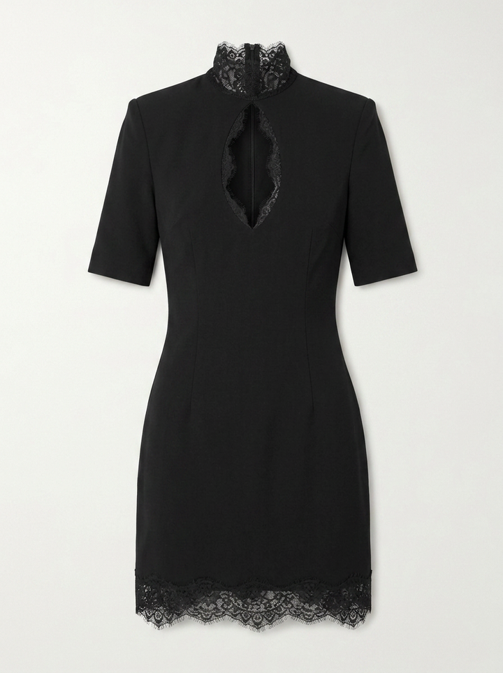 Bella | Lace Trim Mini Dress