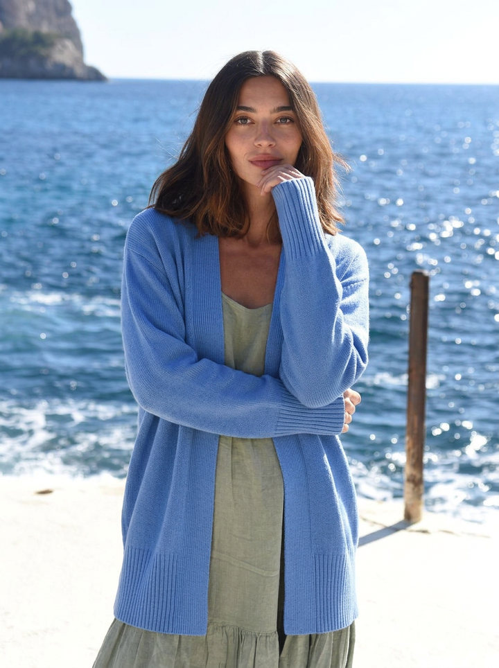 Bella | Women's Long Ribbed Cardigan