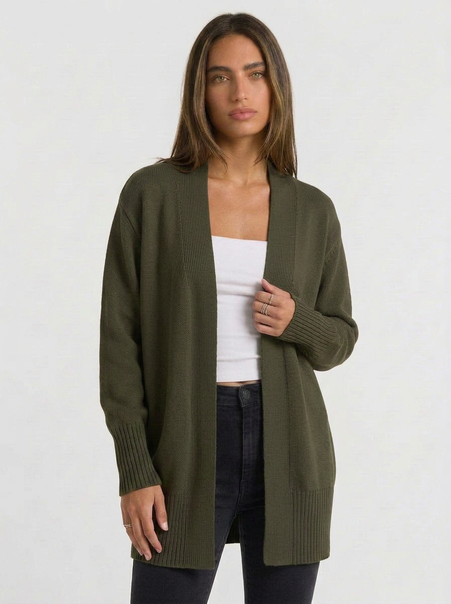 Bella | Women's Long Ribbed Cardigan