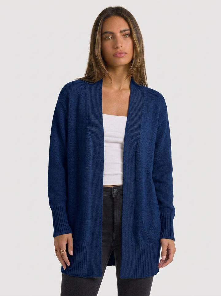 Bella | Women's Long Ribbed Cardigan
