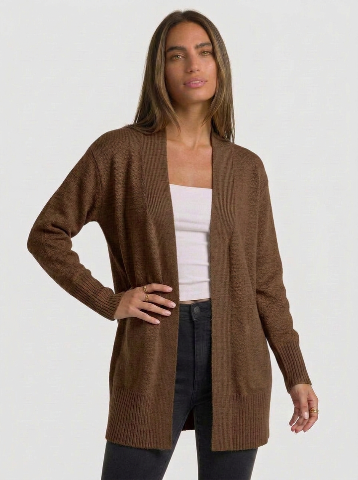 Bella | Women's Long Ribbed Cardigan