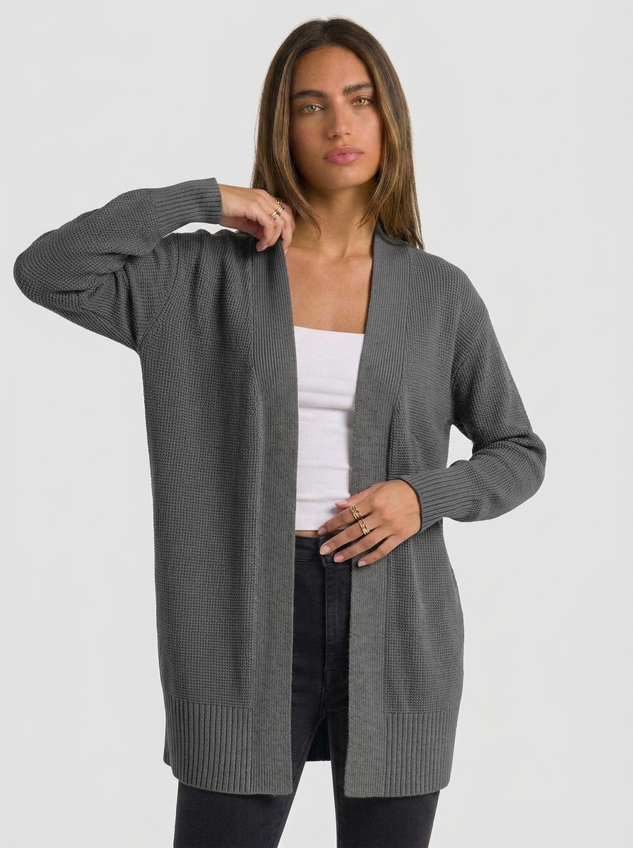 Bella | Women's Long Ribbed Cardigan