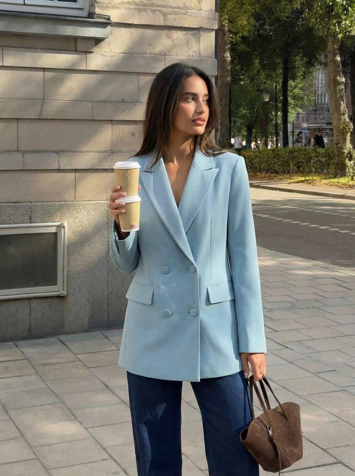 Bella | Women's Peak Lapel Double Breasted Blazer 1