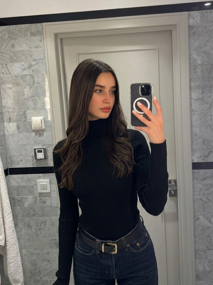 Bella | Women's Ribbed Turtleneck Jumper
