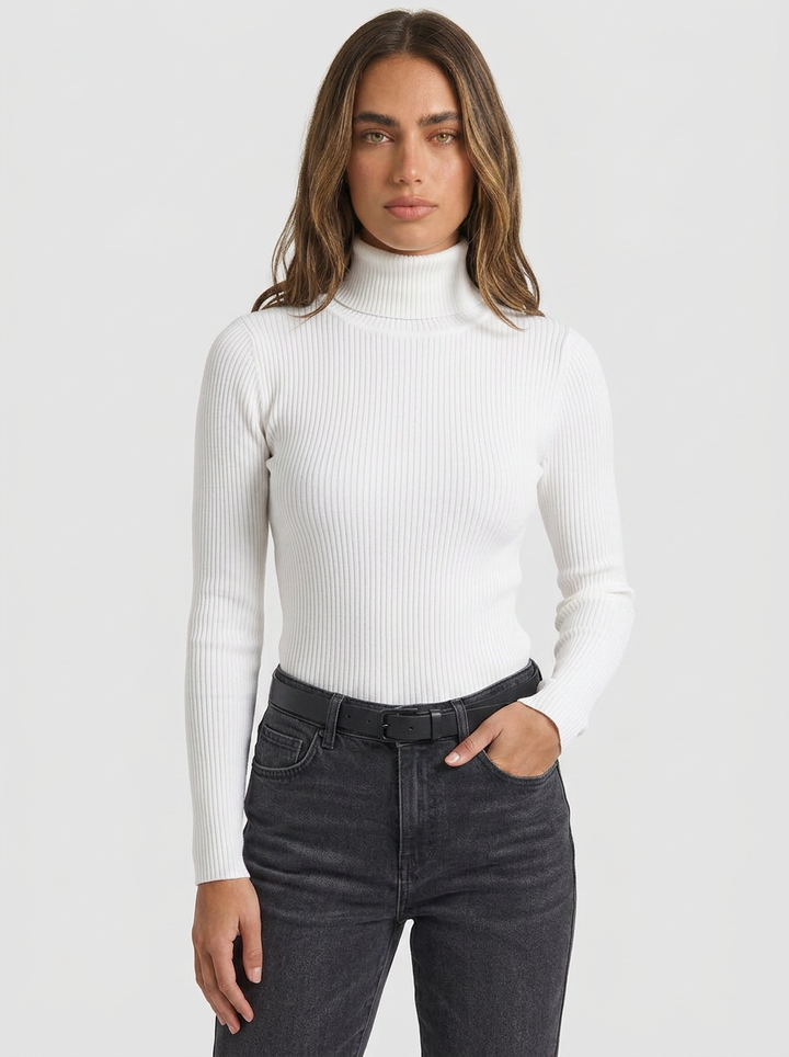 Bella | Women's Ribbed Turtleneck Jumper