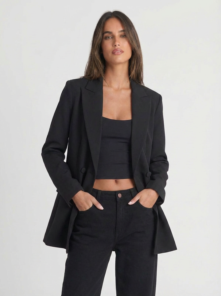Belle | Women's Double Breasted Notch Lapel Blazer 5