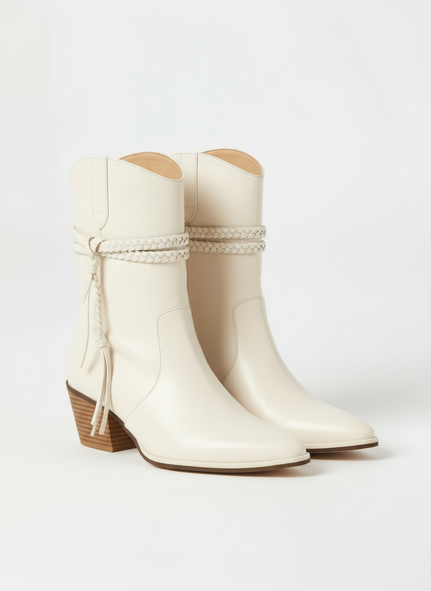 Bessie | Women's Braided Fringe Pointed Toe Western Boot 3