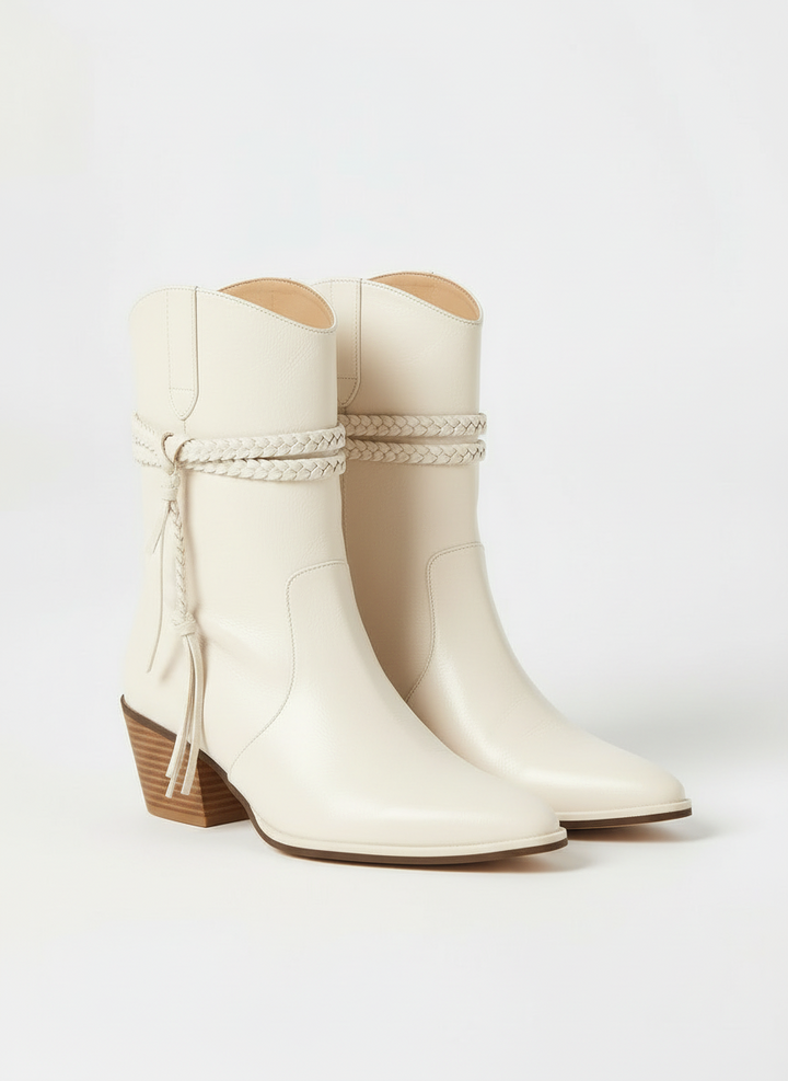 Bessie | Women's Braided Fringe Pointed Toe Western Boot 3