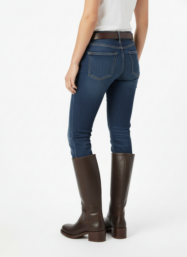 Bex | Women's Knee High Block Heel Western Leather Boot 3