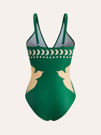 Bird Print Cutout One Piece Swimsuit | Aquaflare