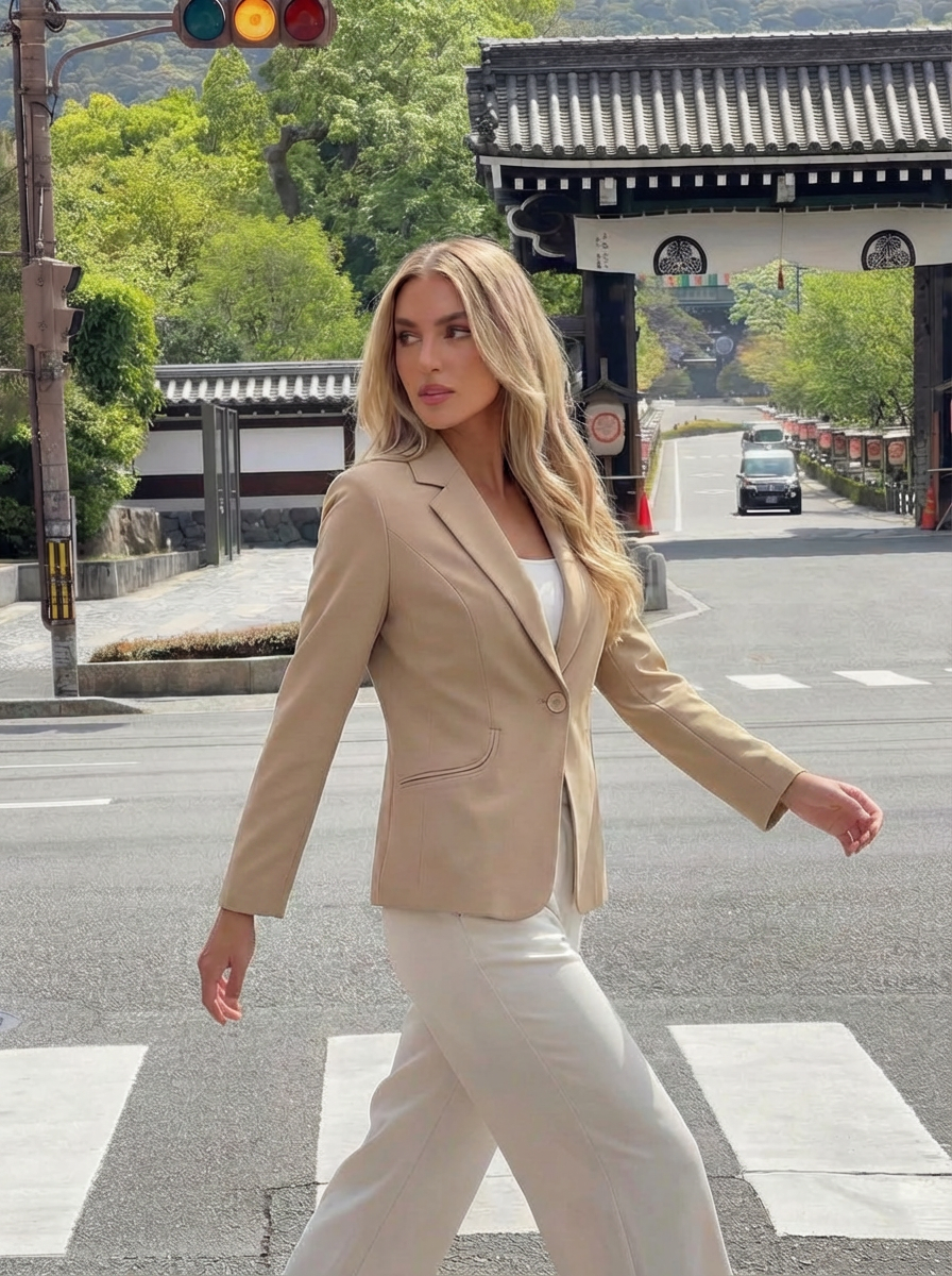 Blair | Women's Notch Lapel Single Button Slim Blazer 1