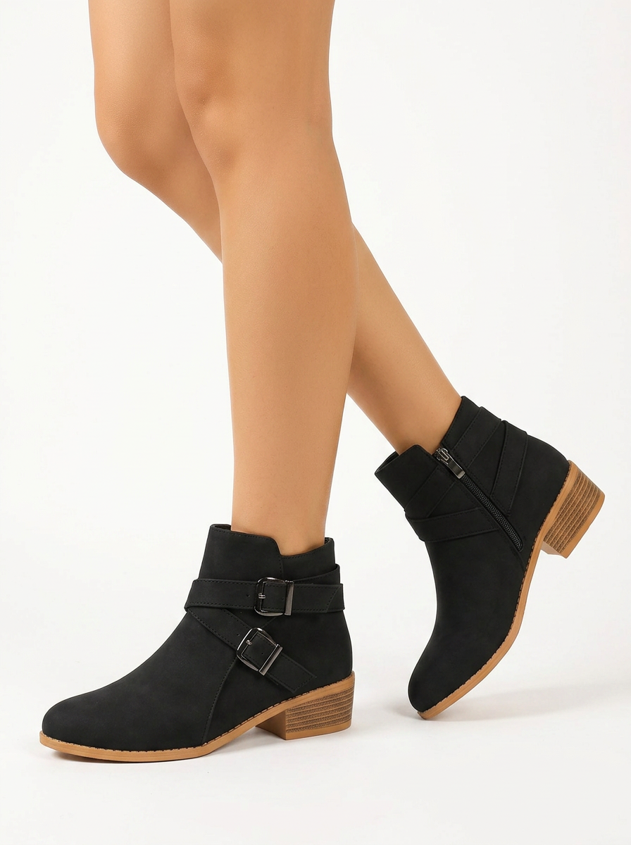 Bondi | Women's Comfort Ankle Boots with Buckle Straps