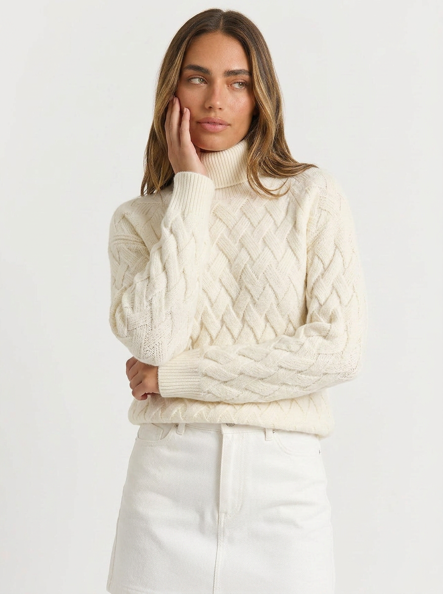 Bondi | Women's Ribbed Fitted Turtleneck Jumper