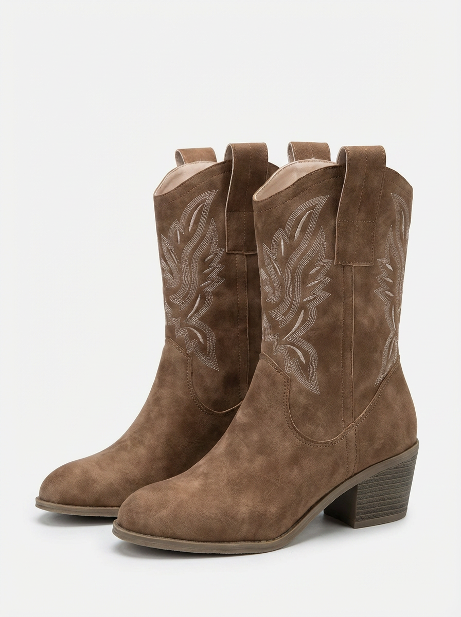 Bonnie | Women's Embroidered Block Heel Western Boots 2