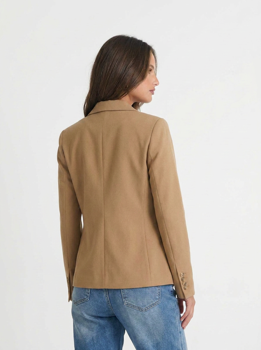 Brenda | Women's Beige Office Blazer 2