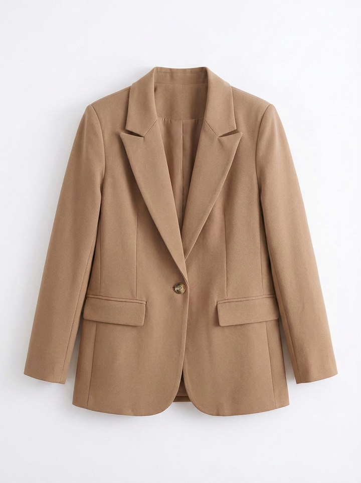 Brenda | Women's Beige Office Blazer 3