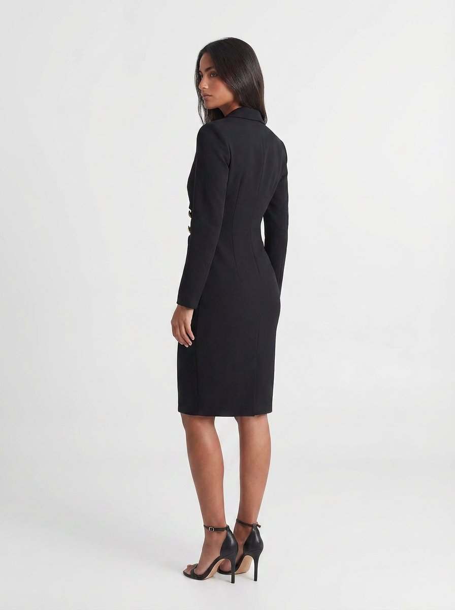 Bridget | Women's Ruched Bodycon Blazer Midi Dress 2