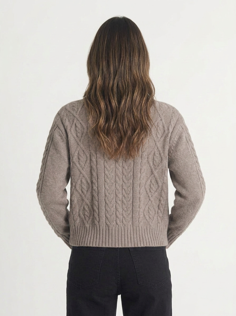 Cady | Women's Cardigan Cable Knit Zip