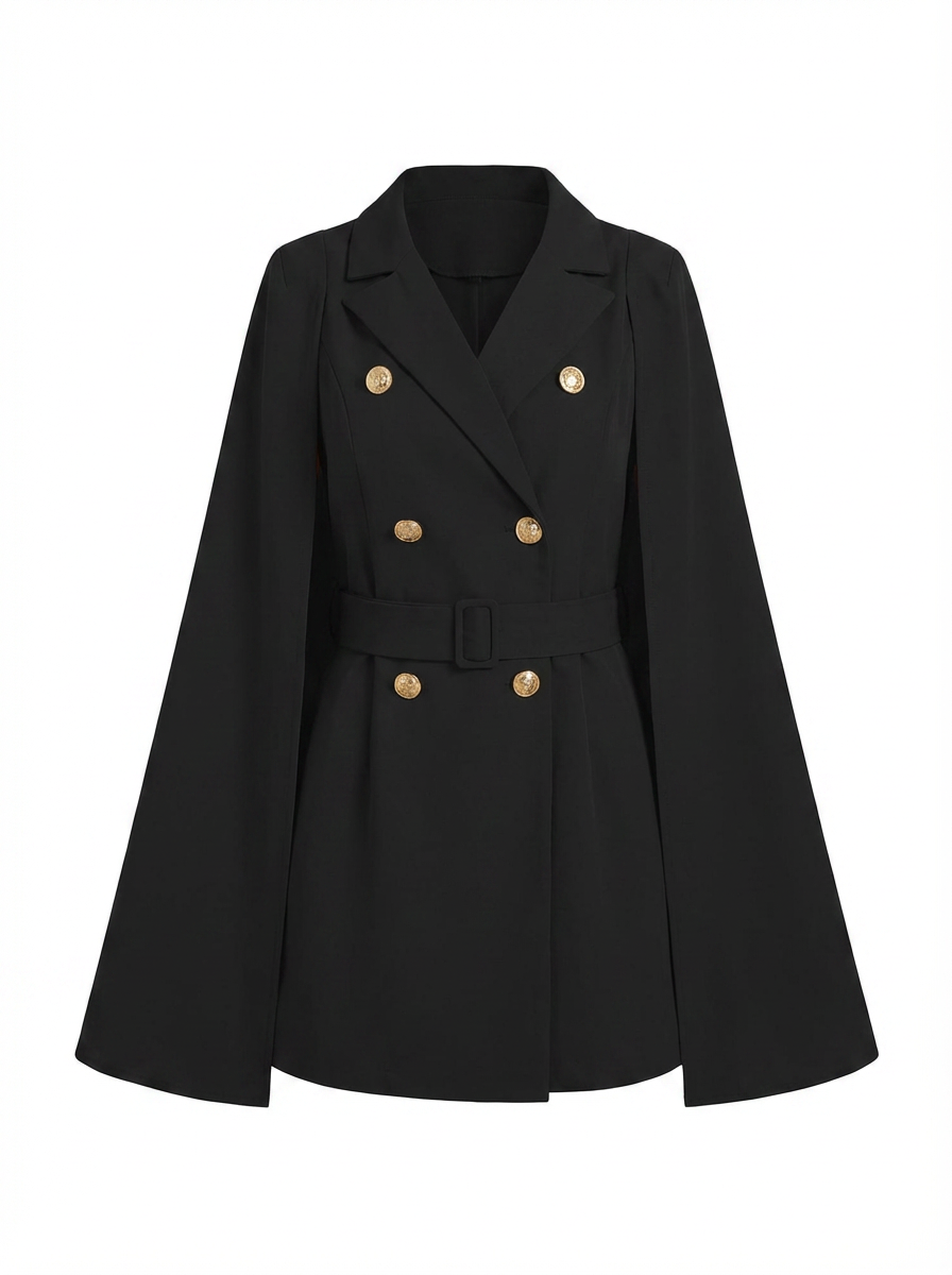 Camille | Women's Cape Sleeve Double Breasted Blazer Dress 3