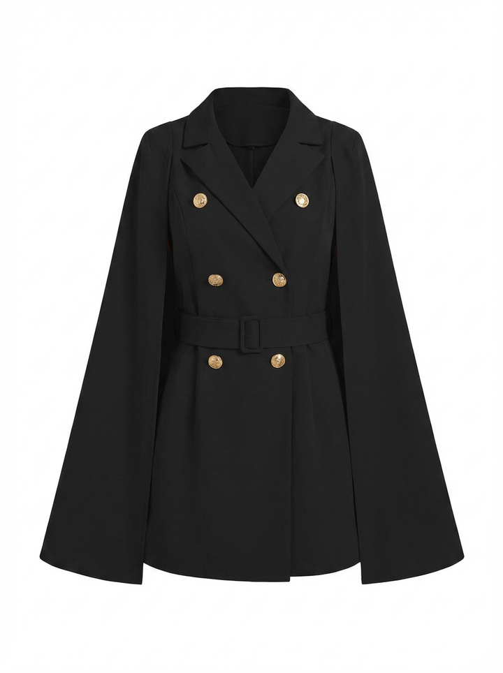 Camille | Women's Cape Sleeve Double Breasted Blazer Dress 3