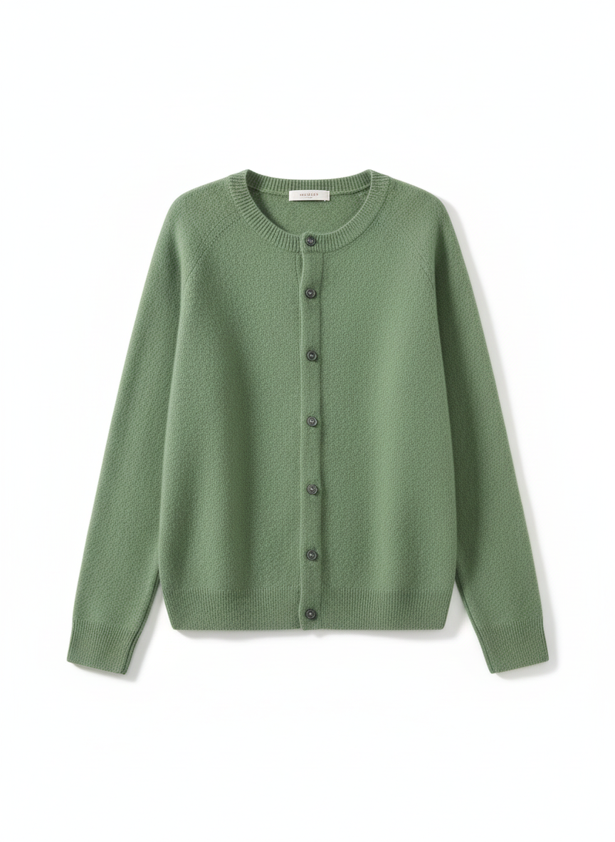 Cara | Women's Button Front Crew Neck Knit Cardigan 3