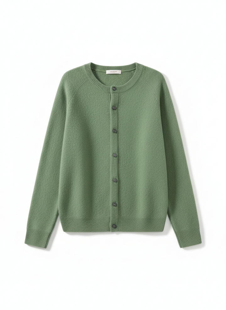 Cara | Women's Button Front Crew Neck Knit Cardigan 3