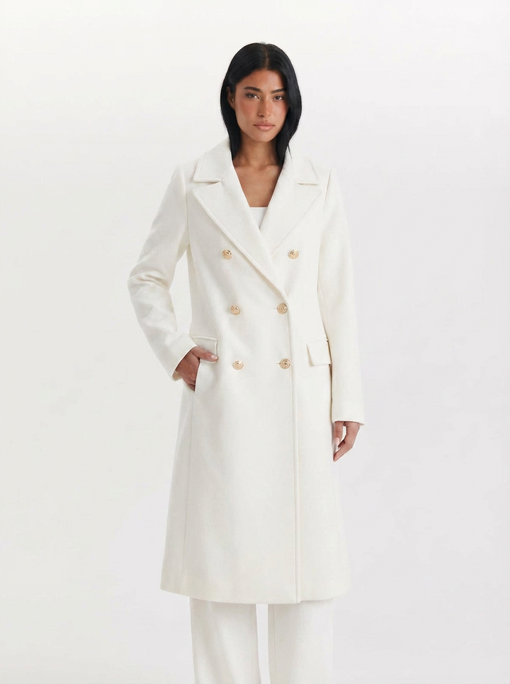 Celeste | Women's Double Breasted Longline Coat 7