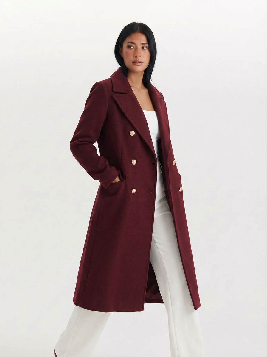 Celeste | Women's Double Breasted Longline Coat 8