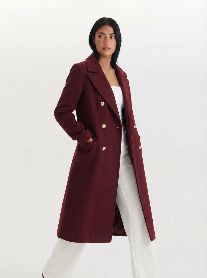 Celeste | Women's Double Breasted Longline Coat 8