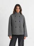 Celeste | Women's Stand Collar Double Breasted Wool Coat
