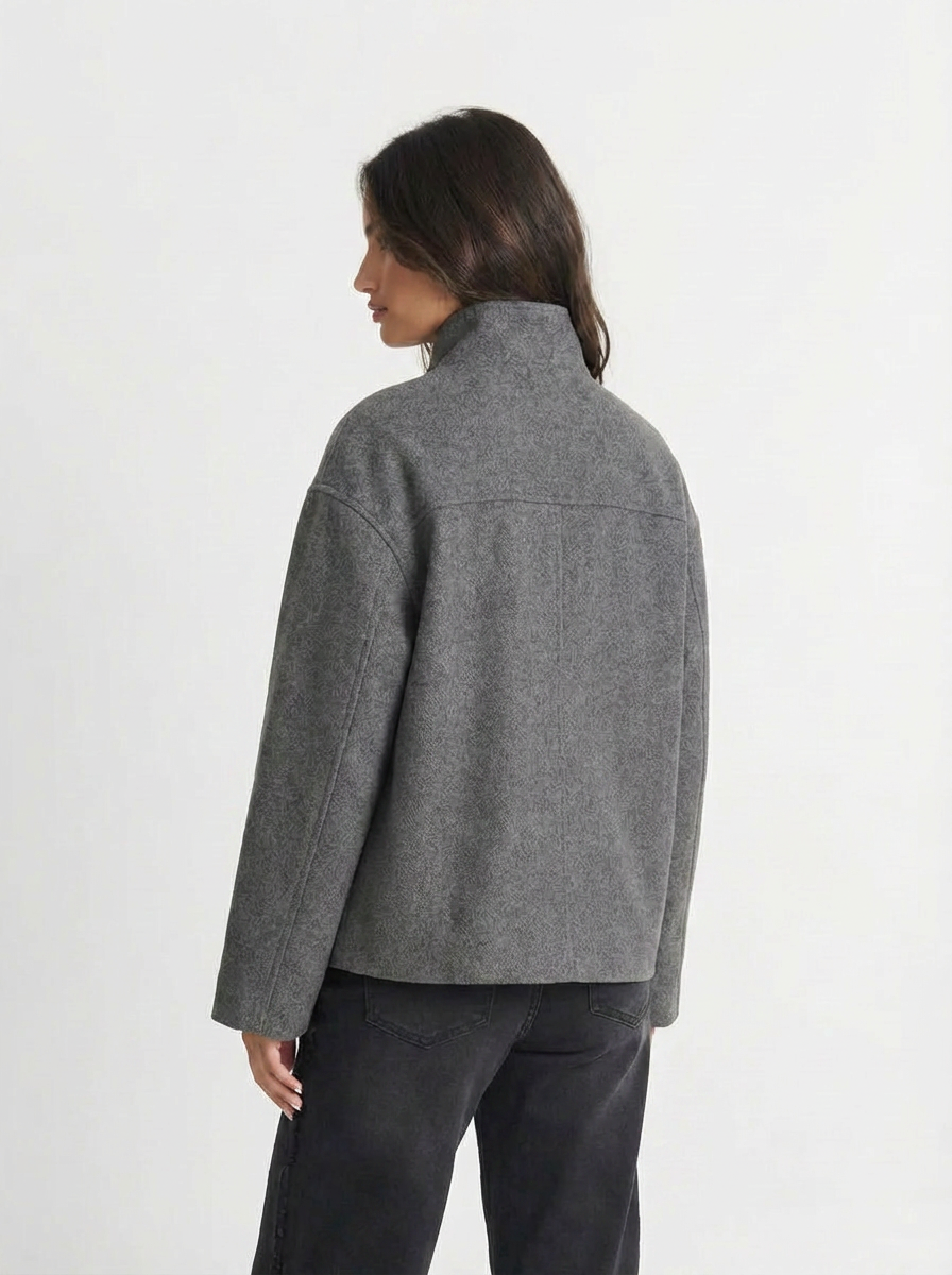 Celeste | Women's Stand Collar Double Breasted Wool Coat 2
