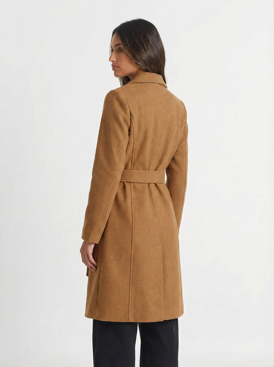 Celia | Women's Longline Belted Wrap Coat 2