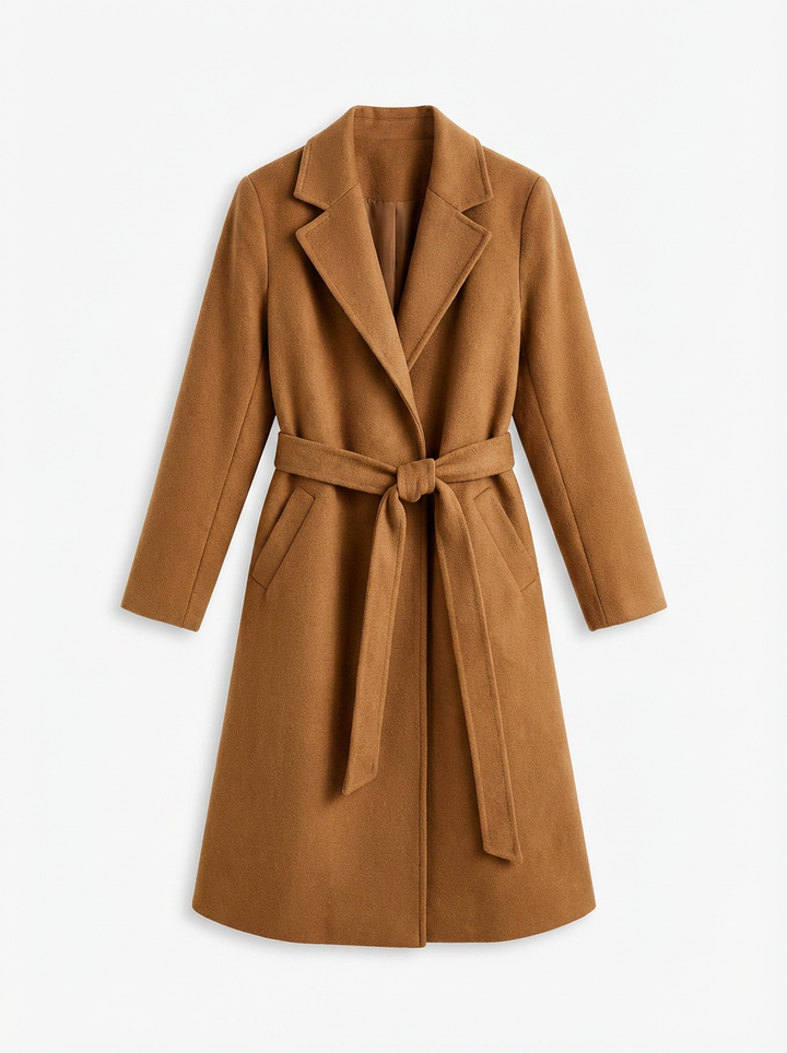 Celia | Women's Longline Belted Wrap Coat 3